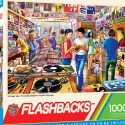 Online MasterPieces Flashbacks - Vintage Vinyl Records - 1000 Piece Puzzle