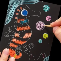 New Ooly Friendly Fish Scratch and Scribble Mini Scratch Art Kit