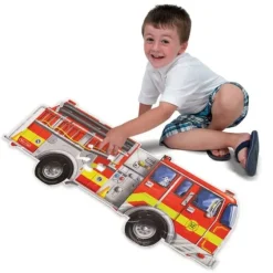Discount Melissa u0026 Doug Giant Fire Truck Floor Puzzle - 24 Pieces