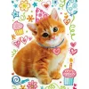 Hot Peaceable Kingdom Glitter Kitty Doodle Birthday Card