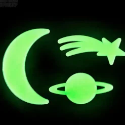 The Toy Network Glow In The Dark Star And Moon Stick-Ons