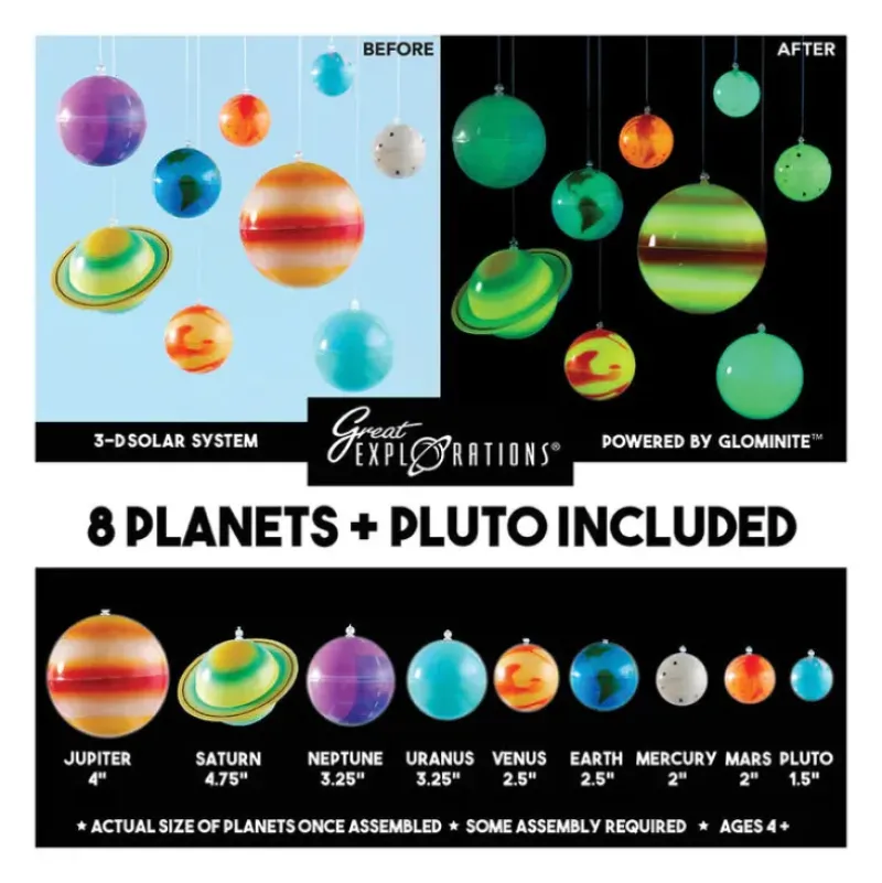 Hot University Games Glowing 3-D Solar System