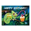 New Peaceable Kingdom Googly Eyes - Chameleon Birthday Card