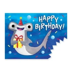 Hot Peaceable Kingdom Googly Eyes - Shark Birthday Card