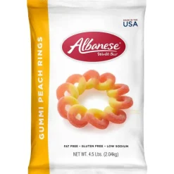 Online Albanese Confectionery Gummi Peach Rings 4.5 lb. Bag
