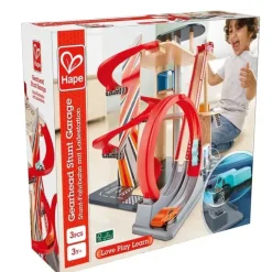 Hot Hape Gearhead Stunt Garage Wooden High Rise Car Parking Lot