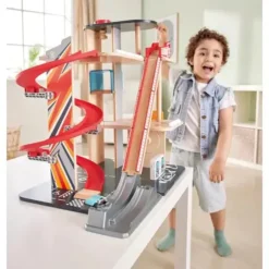Hot Hape Gearhead Stunt Garage Wooden High Rise Car Parking Lot