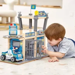 Clearance Hape Metro Police Station Play Toy Set With Sounds And Lights