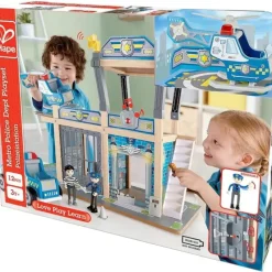 Clearance Hape Metro Police Station Play Toy Set With Sounds And Lights
