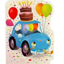 Sale Peaceable Kingdom Happy Birthday Car Die-Cut Card