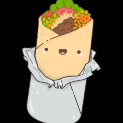 Best Idako Happy Burrito 4" Sticker