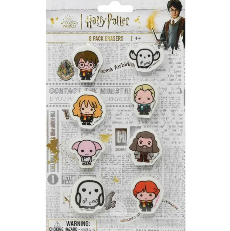 United Party Harry Potter 8 Pack Eraser on blister card