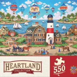 Best MasterPieces Heartland Collection - Balloons Over the Bay - 550 Piece Puzzle
