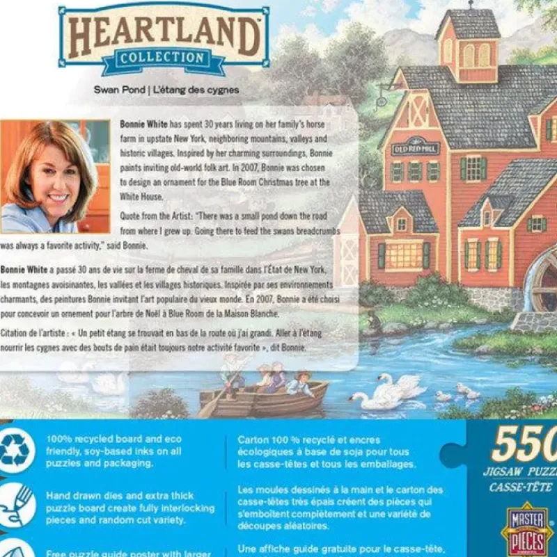 Best MasterPieces Heartland Collection - Swan Pond -550 Piece Puzzle