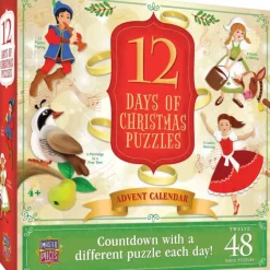 New MasterPieces Holiday - 12 Days of Christmas Advent Calendar - 12 48 Piece Puzzles