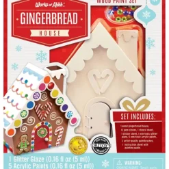 Outlet MasterPieces Holiday Wood Paint Kit - Gingerbread House