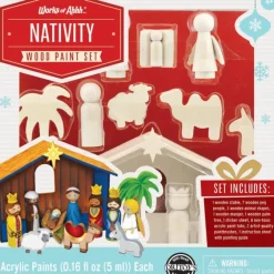 Outlet MasterPieces Holiday Wood Paint Kit - Nativity