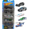 Outlet Mattel Hot Wheels 1:64 Scale Batman-Themed Toy Vehicles, Set Of 5