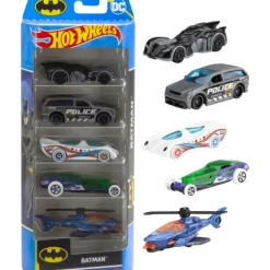 Outlet Mattel Hot Wheels 1:64 Scale Batman-Themed Toy Vehicles, Set Of 5