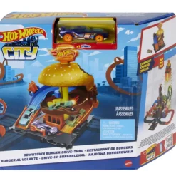 New Mattel Hot Wheels City Downtown Burger Drive-Thru