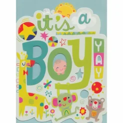 Hot Peaceable Kingdom It's a Boy Card