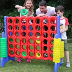 Best Great Playthings Jumbo Four in a Row 4 To Score Game for Kids & Adults Indoor & Outdoor Game Set with 42 Giant Rings