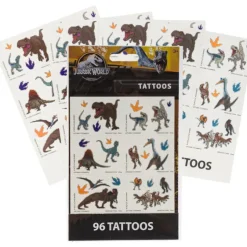 Outlet 4 Seasons Jurassic Park 96 Piece 4 Sheet Tattoo Set