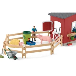 New Schleich Large Barn with Animals and Accessories