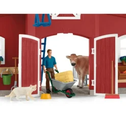New Schleich Large Barn with Animals and Accessories