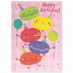 Peaceable Kingdom Macaroons Glitter Birthday Card