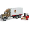Clearance Bruder MACK Granite UPS Logistics Truck + Forklift