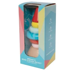 Hot Manhattan Toy Magnetic Wood Stacker Rocket