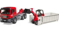 Sale Bruder MAN TGS Truck w/Roll-Off-Container & Compact Loader