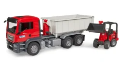 Sale Bruder MAN TGS Truck w/Roll-Off-Container & Compact Loader