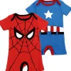 Clearance Childrens Apparel MARVEL Boys Newborn 2-Pack Rompers