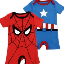 Clearance Childrens Apparel MARVEL Boys Newborn 2-Pack Rompers