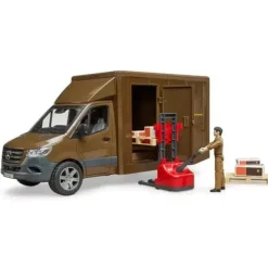 Clearance Bruder MB Sprinter UPS Truck with Manually Operated Pallet Jack