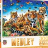 New MasterPieces Medley - Tiger & Butterflies - 300 Piece EzGrip Puzzle
