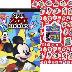 Hot United Party Mickey 4 Sheet Foil Cover Sticker Pad, 200+ Stickers