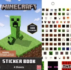 Outlet United Party Minecraft 4 Sheet Sticker Pad, 200+ Stickers