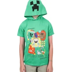 Clearance Bio World Minecraft: Build/Explore/Create - Youth Cosplay Hooded Tee