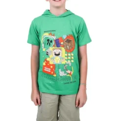 Clearance Bio World Minecraft: Build/Explore/Create - Youth Cosplay Hooded Tee