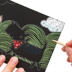 Ooly Mini Kit Scratch and Scribble Scratch Art Kit - Playful Pups