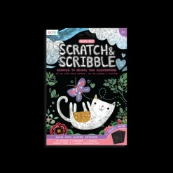Ooly Mini Kit Scratch and Scribble Scratch Art Kit - Cutie Cats