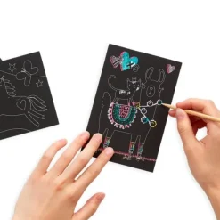 Ooly Mini Kit Scratch and Scribble Scratch Art Kit - Funtastic Friends