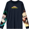 Clearance Bio World My Hero Academia: Deku & Bakugo - Long Sleeve Unisex Pre-pack Tee
