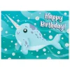 Discount Peaceable Kingdom Narwhal Foil Birthday Card