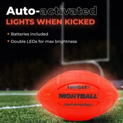 Clearance Tangle Nightball Glow in the Dark Light Up Football Red