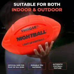 Clearance Tangle Nightball Glow in the Dark Light Up Football Red