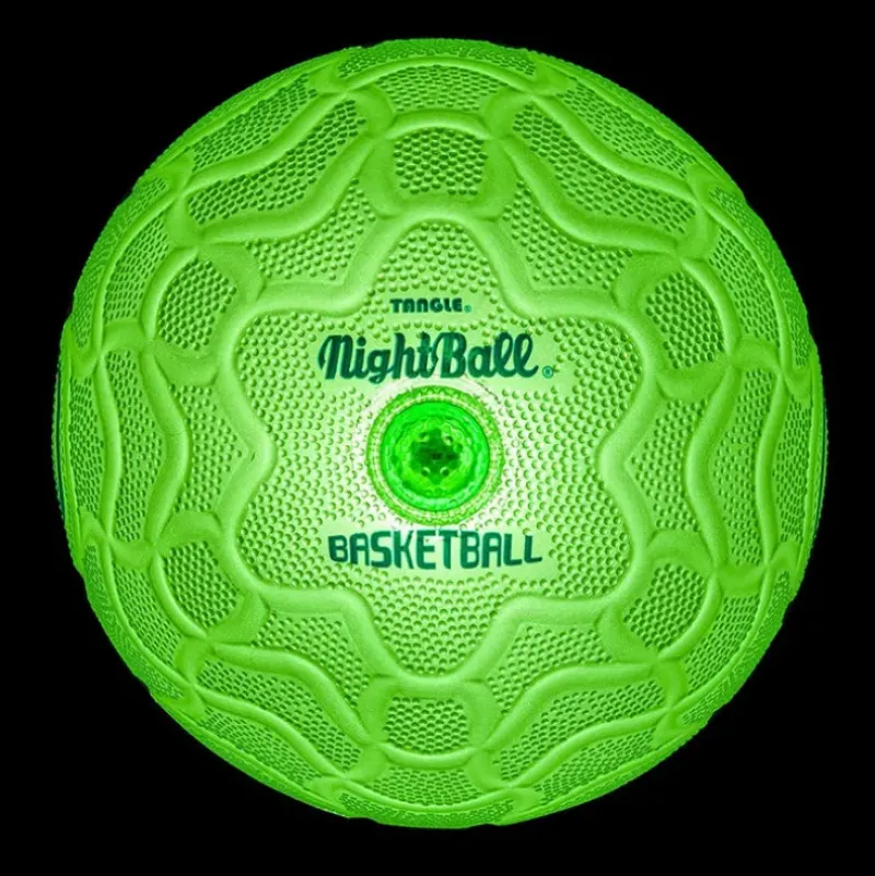 Tangle Nightball Glow in the Dark Light Up Basketball Green